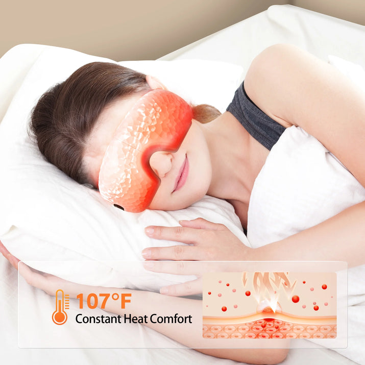 Eye Massager with Heat, Heated Eye Mask with Bluetooth Music, Heated Face Massager for Eyes Strain Relief Improve Sleep, Birthday Gifts for Women Men