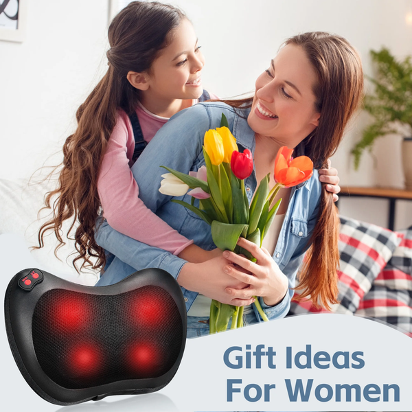 Neck Massager, Shiatsu Massager Pillow with Heat, Electric Back Massager for Shoulder, Back, Leg, Deep Tissue Kneading Massage to Relax Muscles, Massage Pillow Gift for Women/Men