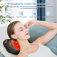 Neck Massager, Shiatsu Massager Pillow with Heat, Electric Back Massager for Shoulder, Back, Leg, Deep Tissue Kneading Massage to Relax Muscles, Massage Pillow Gift for Women/Men