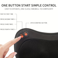 Neck Massager, Shiatsu Massager Pillow with Heat, Electric Back Massager for Shoulder, Back, Leg, Deep Tissue Kneading Massage to Relax Muscles, Massage Pillow Gift for Women/Men