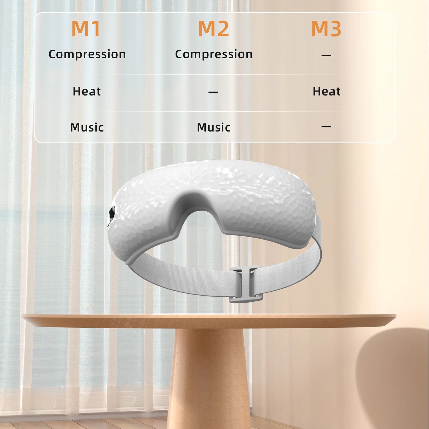 Eye Massager with Heat, Heated Eye Mask with Bluetooth Music, Heated Face Massager for Eyes Strain Relief Improve Sleep, Birthday Gifts for Women Men