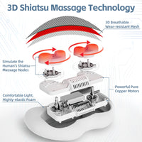 Neck Massager, Shiatsu Massager Pillow with Heat, Electric Back Massager for Shoulder, Back, Leg, Deep Tissue Kneading Massage to Relax Muscles, Massage Pillow Gift for Women/Men